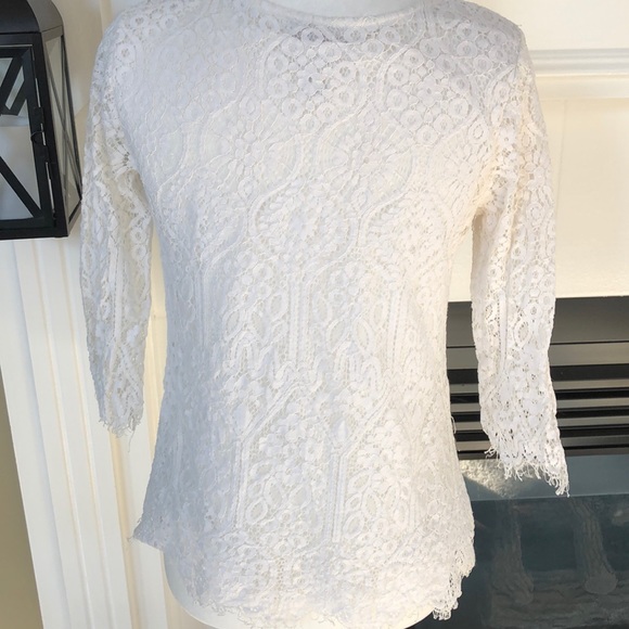 🌺Three Hearts White lace top🌺 - Picture 5 of 7